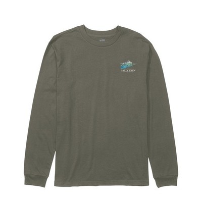 SALTY CREW MAHI SURFACE LS TEE DUSTY OLIVE