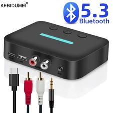 Bluetooth 5.3 Transmitter Receiver 3.5mm AUX RCA TV Home Desktop Speaker Amp