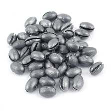 100 Pcs 1.1g Per Piece Ellipse Shaped Lead Weight Split Shots Fishing Sinkers