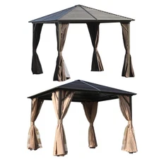 Outsunny Hardtop Gazebo with Aluminum Frame and Metal Roof