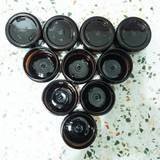 Lot of 40 Amber Plastic Low Profile Jars 2 oz...