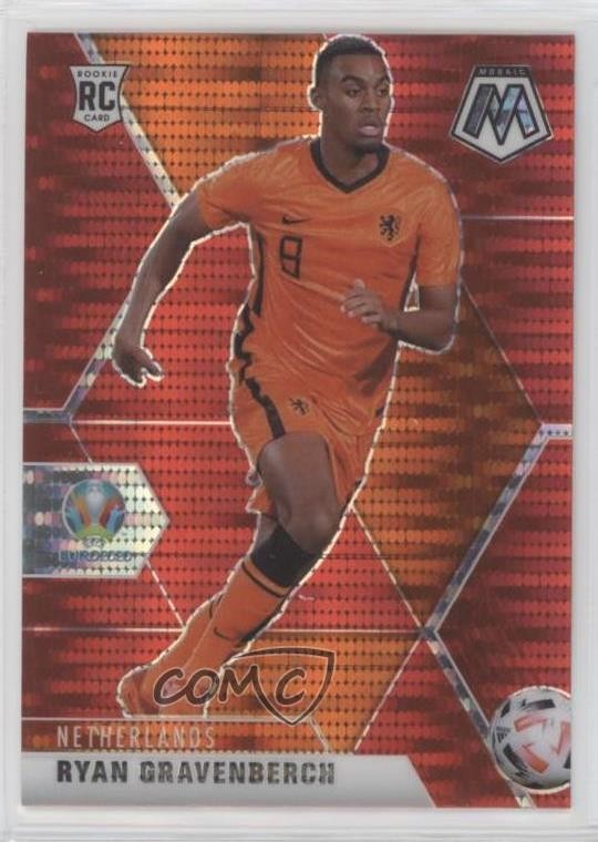 2021 Panini Mosaic UEFA Euro 2020 Red Pulsar Prizm Ryan Gravenberch #148 0hc5