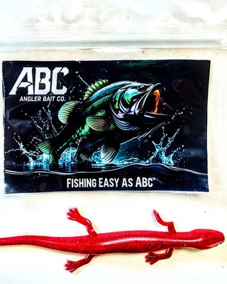 Angler Bait Co. Soft Plastic Lizard   8 pack - Red Flake