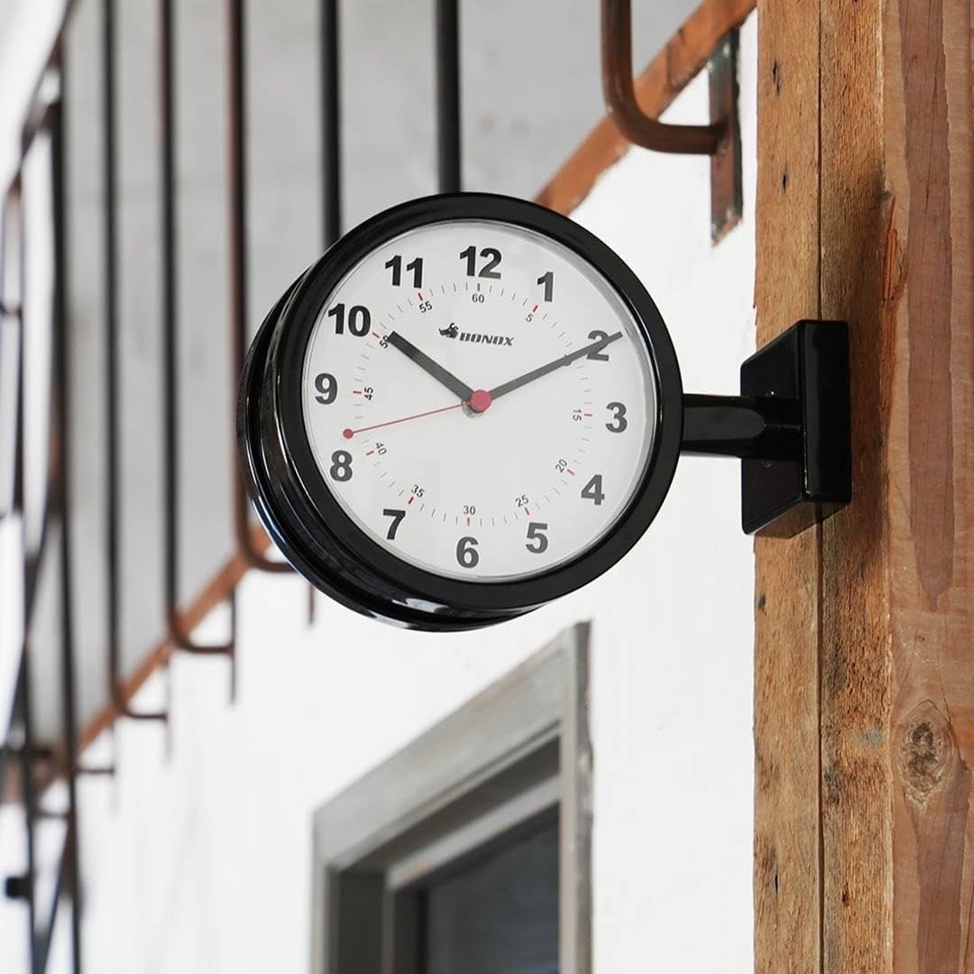 DULTON Bonox Double Face Wall Clock 170D Circle Black S624-659BK
