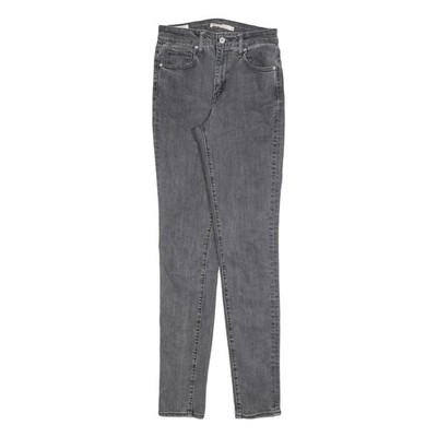 LEVI'S 721 Damen Slim Jeans Denim Stone-Wash Grau W28 L32