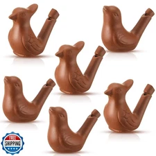 Gejoy 6 Pcs Bird Water Whistles for Kids Ceramic Bird Call Whistles Colorful 