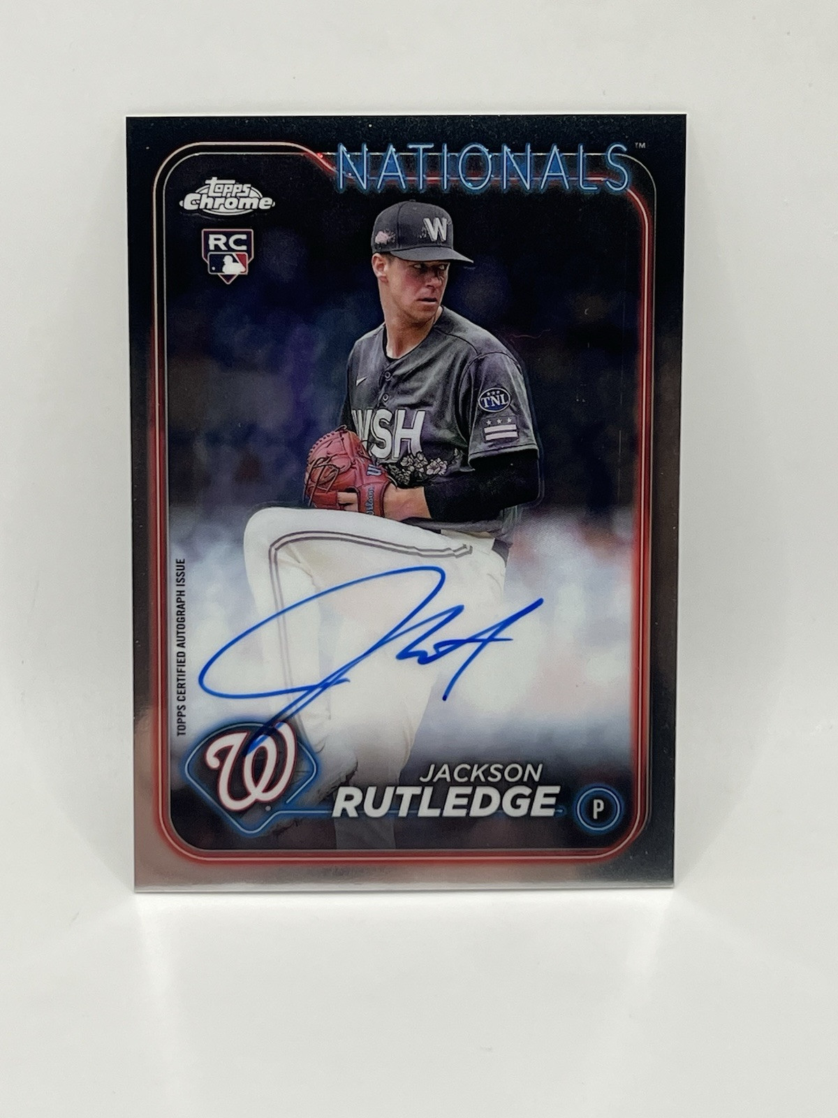 Jackson Rutledge Topps Jackson Rutledge Auto Rookie 2024 Topps Chrome #RA-JRU (RC)