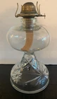 VTG Anchor Hocking Early American Prescut Oil Lamp Pedestal Base Star of David
