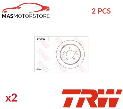 BREMSSCHEIBEN SATZ PAAR HINTEN TRW DF7960 2PCS P FÜR ROEWE (SAIC) W5 1.8L,3.2L