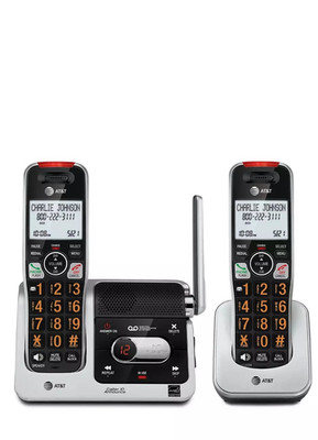 AT&T TWO Handset Cordless Answering System with Caller Announce & Caller ID #13