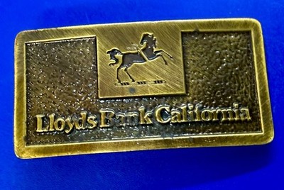 Lloyds Bank of America California Gold Color Belt Buckle