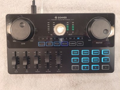 ️Donner Podcard Podcast Audio Interface Mixer Sound Card USB-C Tested Powers On