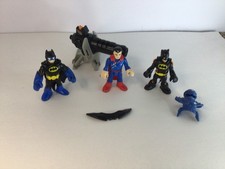 6 PIEZAS Imaginext DC Super Friends Batman y Superman. Figuras de cómics de Cannon