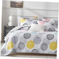 3 Piece Reversible Quilt Set Queen Size 90x90 Soft Queen 90x90 Colorful