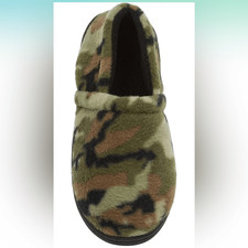 Skysole Size 9/10 Fleece Slippers Boys Soft Camouflage Shoes Closed Heel