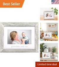 Grandma and Me Rustic Keepsake Frame for Cherished Memories - Distressed Wood