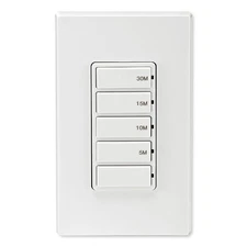Leviton Decora Preset Countdown Timer Wall Switch, 30 Min (DT130-1LW)