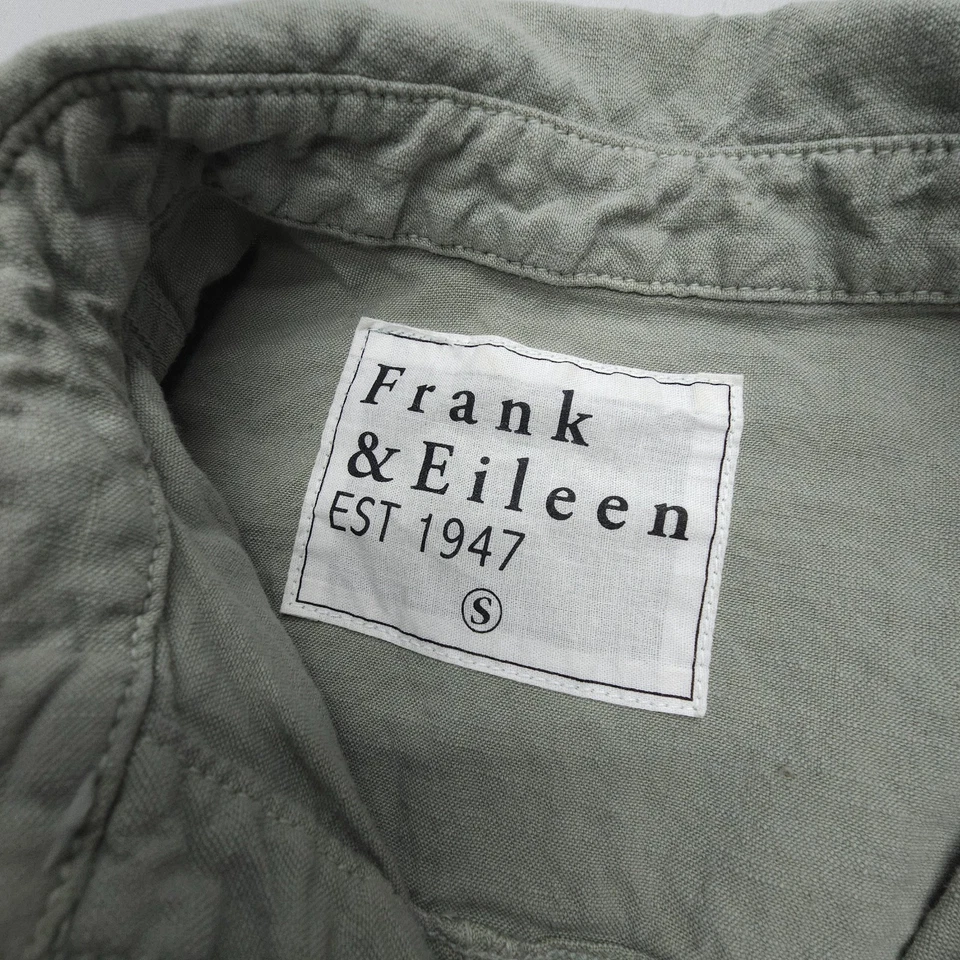 Frank & Eileen Irlanda Utilitario Algodón Lino Mono Mameluco Talla Pequeña Verde Foto 4 de 4