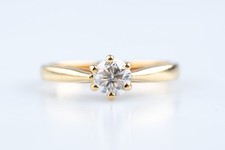 Bague solitaire diamant – Or jaune et blanc 18K –
