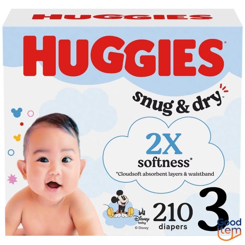S - Size 3 - 210ct: Diaper Weight 16 To 28 Lbs