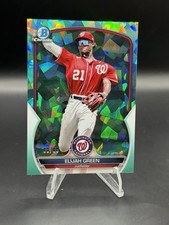 2023 Bowman Chrome Sapphire Elijah Green Prospects Aqua /99 #BCP-214 Nationals