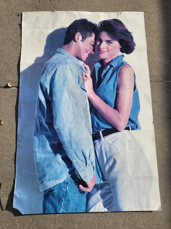 Huge Vintage The GAP 1992 Fashion 46 x 68 Bus Shelter Poster store promo