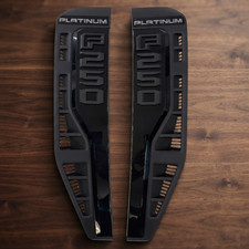 2pc Front Fender Emblem Nameplate Kit For 23-26 F250 Platinum Black 2pc Front Fender Emblem Nameplate Kit For 23-26 F250 Platinum Black