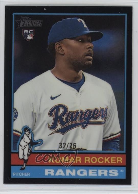 2025 Topps Heritage Chrome Black Border 32/76 Kumar Rocker #179 1s9g