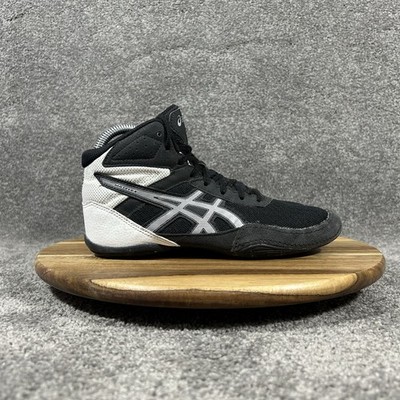 Asics Matflex 6 1084A007 Youth Boys Size 5 Black Boxing Wrestling Shoes Used