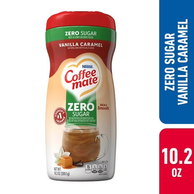 2PK Nestle Coffee mate Vanilla Caramel Sugar Free Powder Coffee Creamer, 10.2 oz