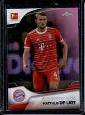 2022-23 Topps Chrome Bundesliga Matthijs de Ligt Pink Refractor #/75