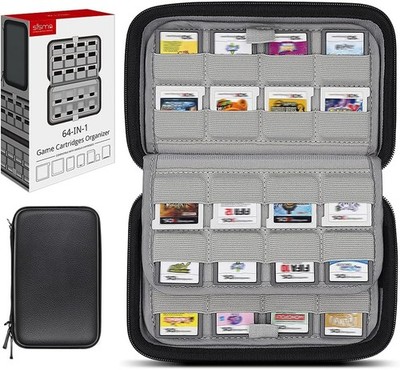 sisma 64 Spiele Aufbewahrung Tasche Game Case Kompatibel mit Nintendo DS 3DS