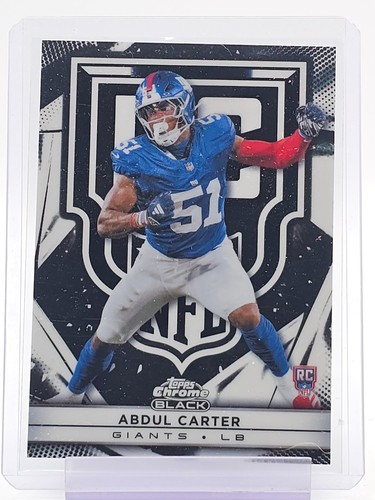 ABDUL CARTER 2025 TOPPS CHROME BLACK ROOKIE DESIGN VARIATION #RV-21 GIANTS Q1192