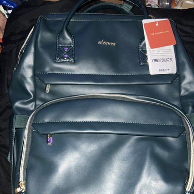Lovevook GREEN PU Leather BACKPACK for Women, 15.6 in LAPTOP Backpack, NEW!