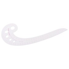 Sewing Ruler Comma Shaped French Plastic Tailor Drawing Craft Tool DIY