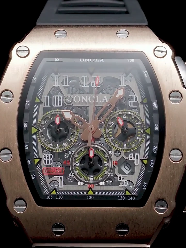 Multifunctional Waterproof Men's Watch Silicone Band Sports Quartz Watch New - image 2 of 4