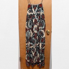 Ulla Johnson Mayra Handmade Dress Size 4 Embroidered Floral Black Straps Pockets