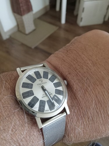 Vintage Mens Watch Teresa 17 Jewels From 1960 Dice Dial Rare - Picture 7 of 7