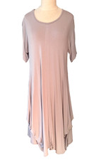 💙 Damen Midi Kleid Taupe von Restart R223T Gr. -T1- passt 38,38,S