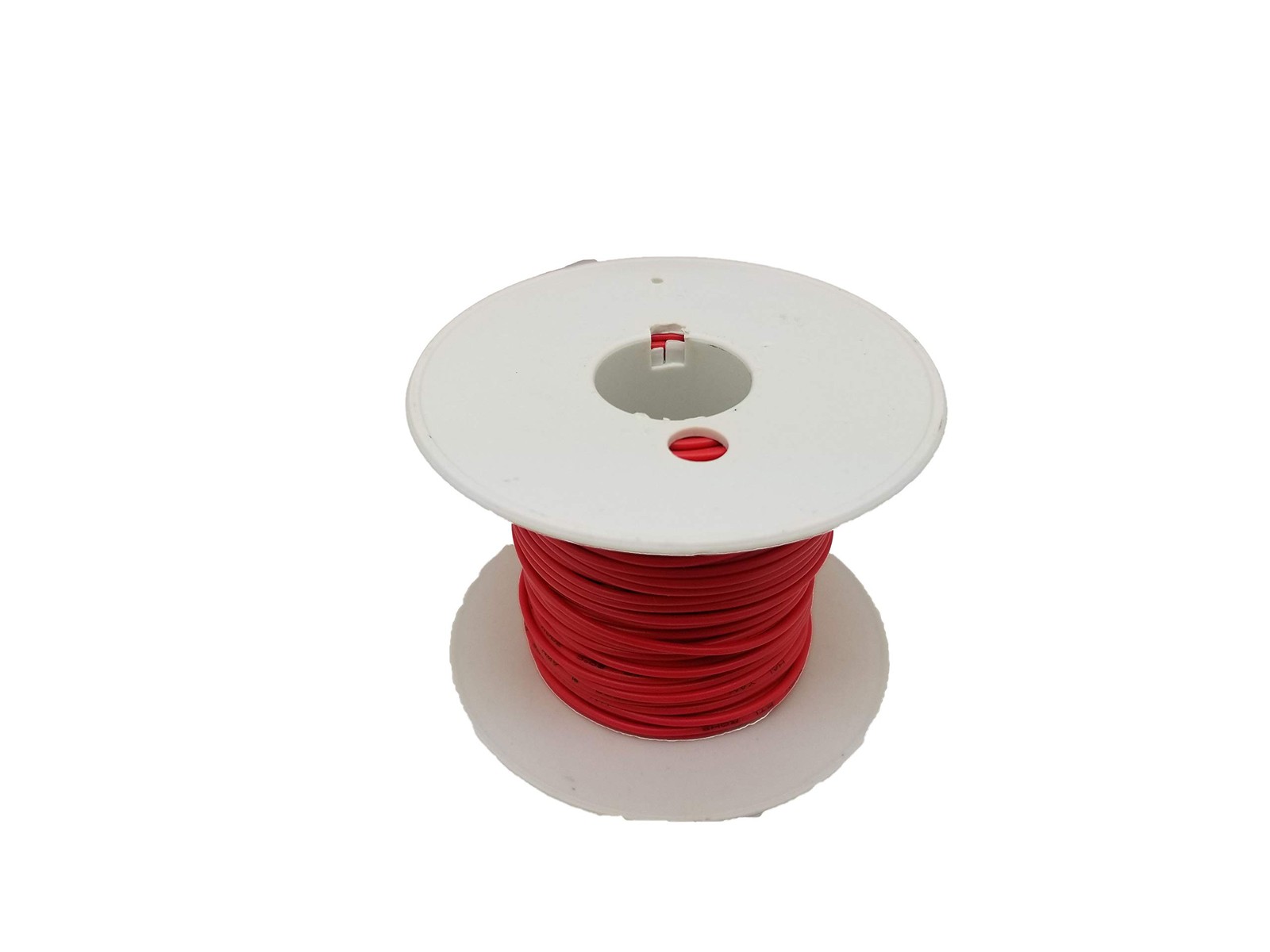 100 Solid Copper Hook-Up Wire, 22 Gauge, UL1007, RED PVC Insulation Spool