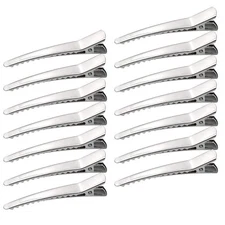 50 Pack 2.36 inches Hair Clips, Marrywindix Silver Metal Alligator silver 