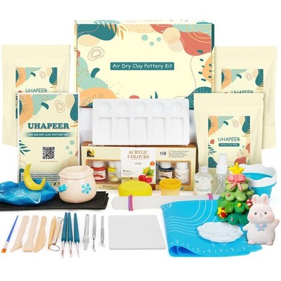 Air Dry Clay Kit for Adults, Pottery Set for Beginners with Clay, Sculpting T...