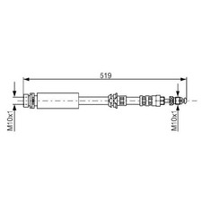 2x Bremsschlauch vorne für Mazda 2 DY 24561493
