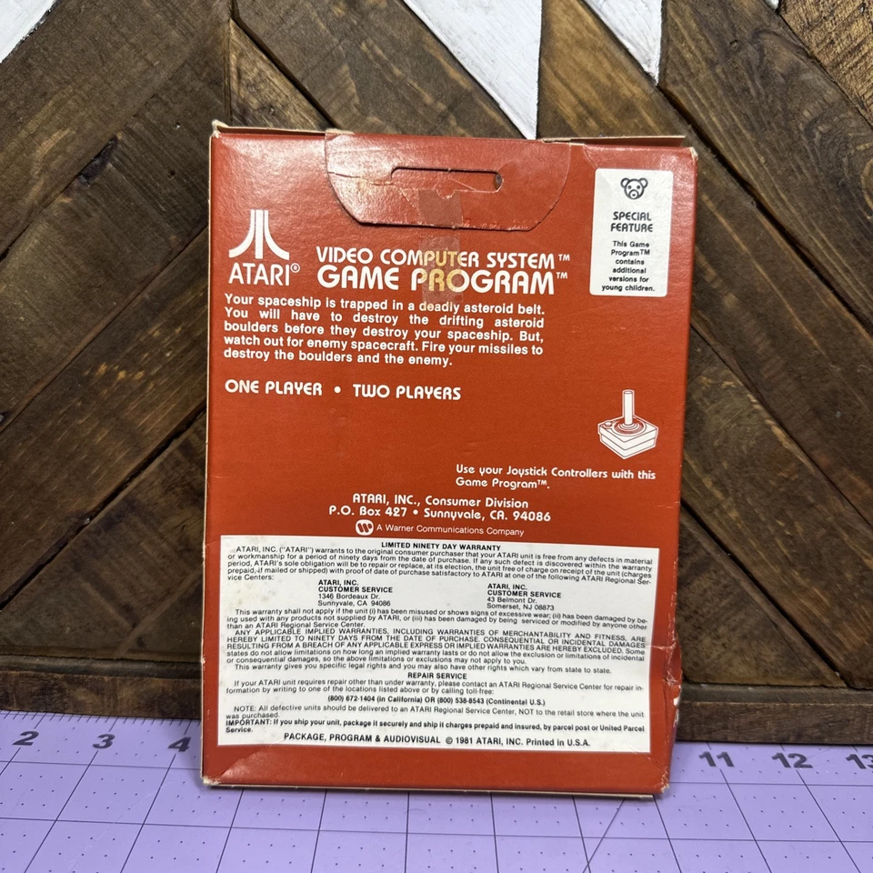 Asteroids Atari 2600 1981 Game Cartridge Partially Sealed in Damaged Box CX2649 - Image 4 of 4