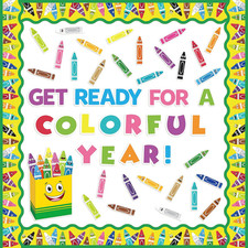 118Pcs Crayon Cutouts Back to School Bulletin Board Set Colorful Crayons Pencil