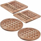 Topfuntersetzer Untersetzer Pfannenuntersetzer 2tlg 20cm Akazie Holz Tischschutz