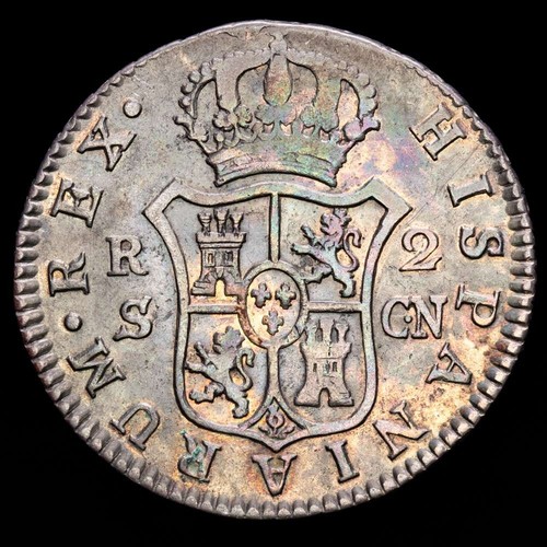 Carlos IV 2 Reales (5,98g) 1806 Sevilla Ensayador C·N AC-735 VF - Picture 3 of 3