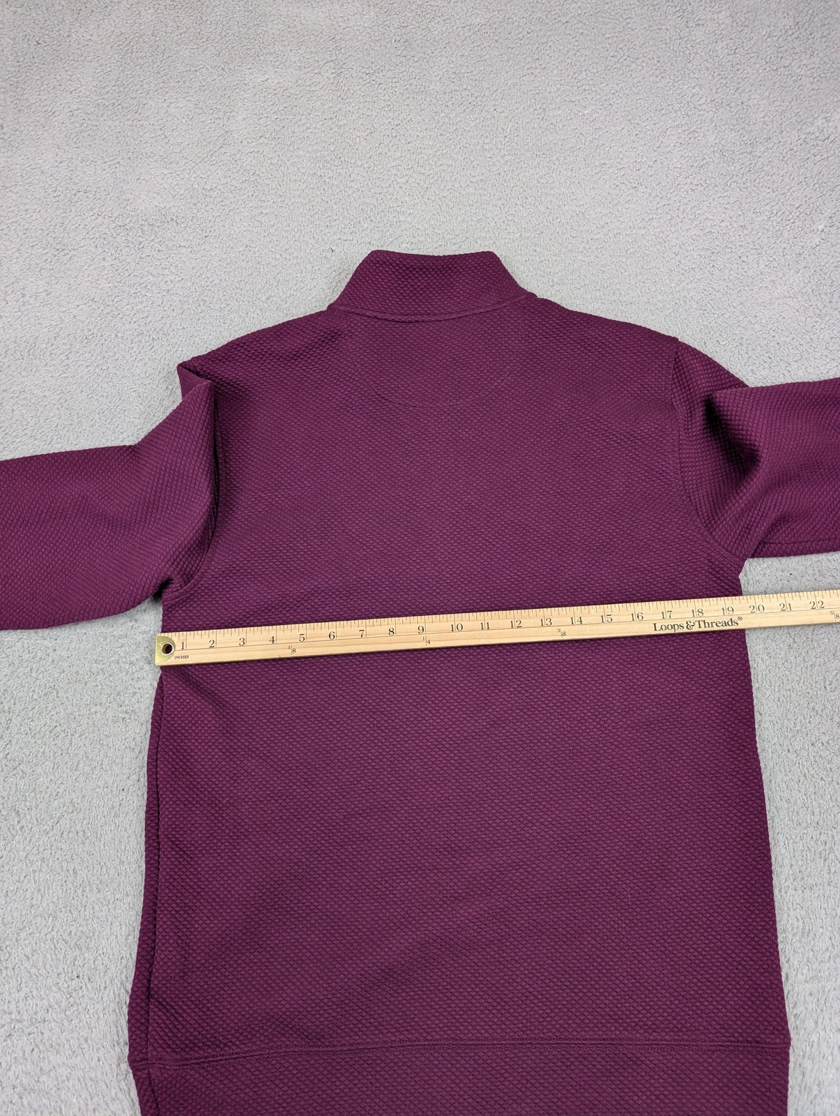 Walter Hagen Pullover Mens Small Beet Purple Clubhouse Quarter Zip Golf Thermal thumbnail 11