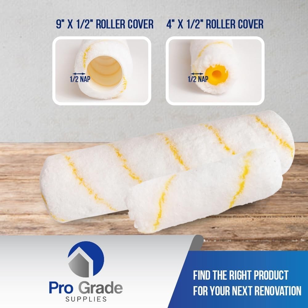 Complete Microfiber Paint Roller and Brush Set - Washable & Reusable Convenience