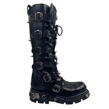 Stivali alti unisex New Rock M161 reattore demone borchie 7009